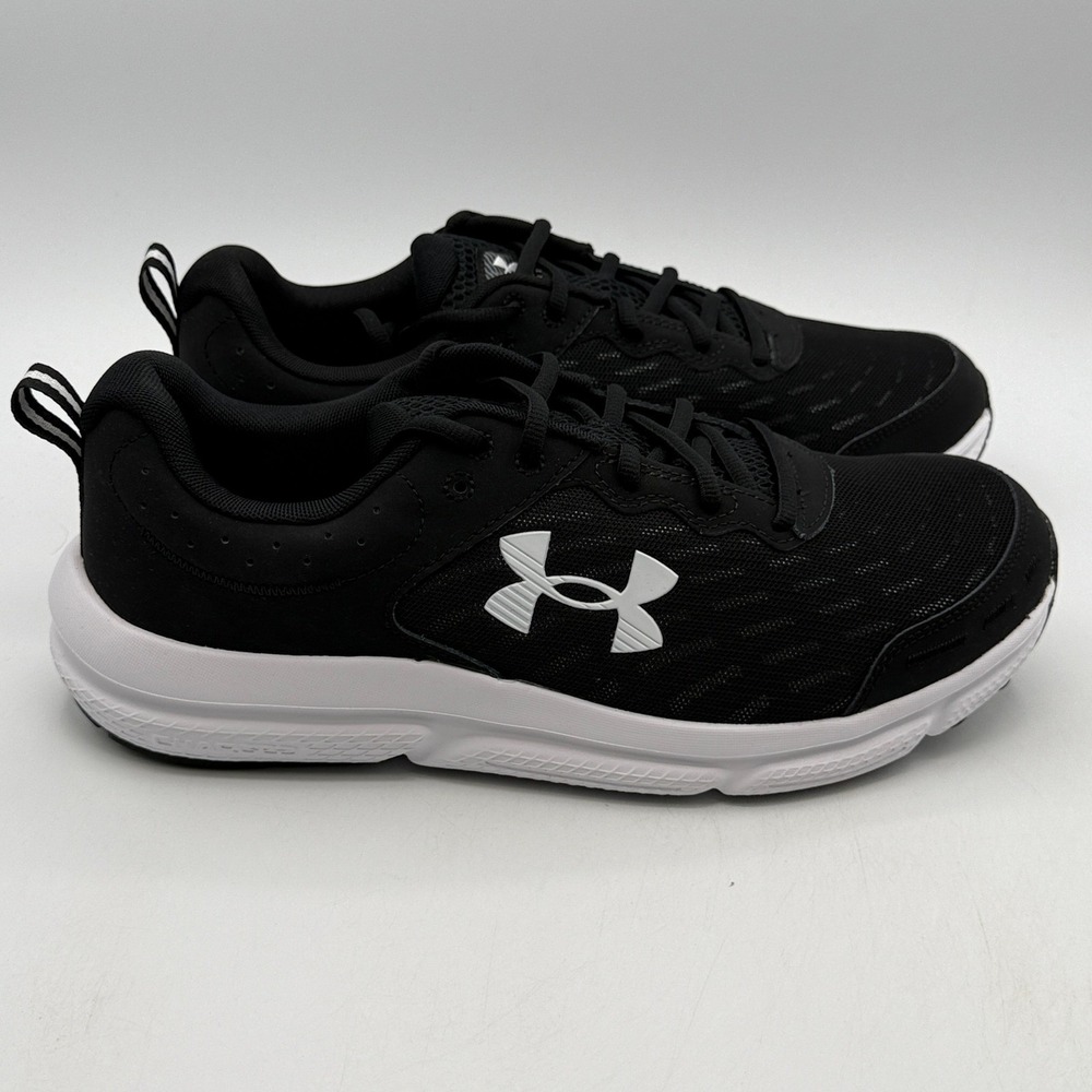 Under Armour Charged Assert 10 Shoes Mens Size 11 Black White Run 3026176-001